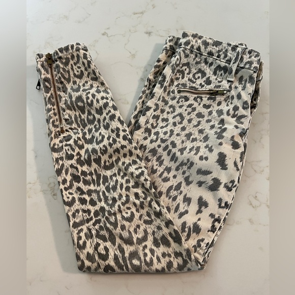The Soho Stiletto Leopard Print Ankle Zip Skinny - Picture 2 of 5